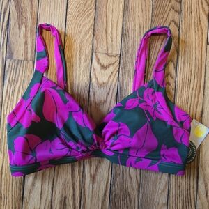 Boden bikini top size 8, bottom size 6, New with tags floral hot pink